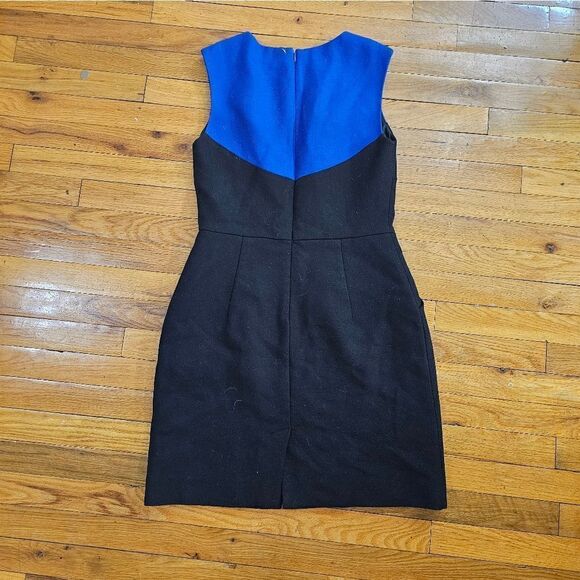 Shoshanna Blue and Black Midi Dress - Picture 2 of 7